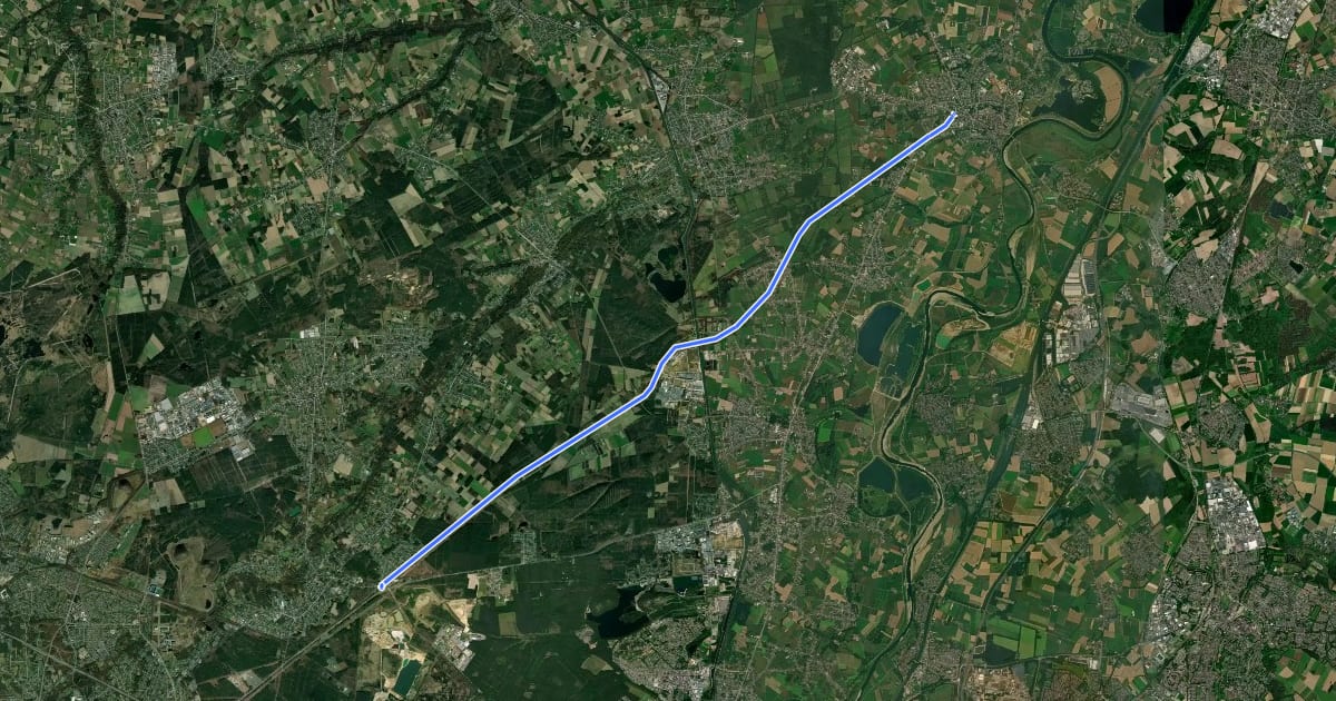 Маршрут F751 Fietssnelweg As - Maaseik на спутниковом снимке