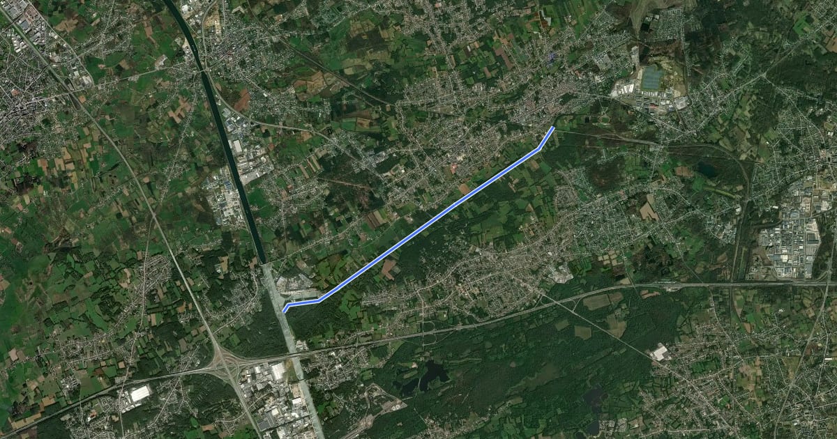 Маршрут F752 Fietssnelweg Heusden-Zolder (Mijn) на спутниковом снимке