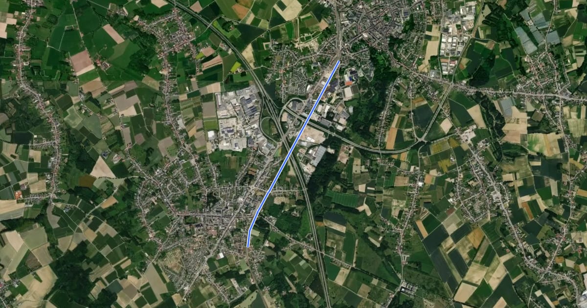 Маршрут F76 Fietssnelweg Bilzen - Hoeselt (wenslijn) на спутниковом снимке