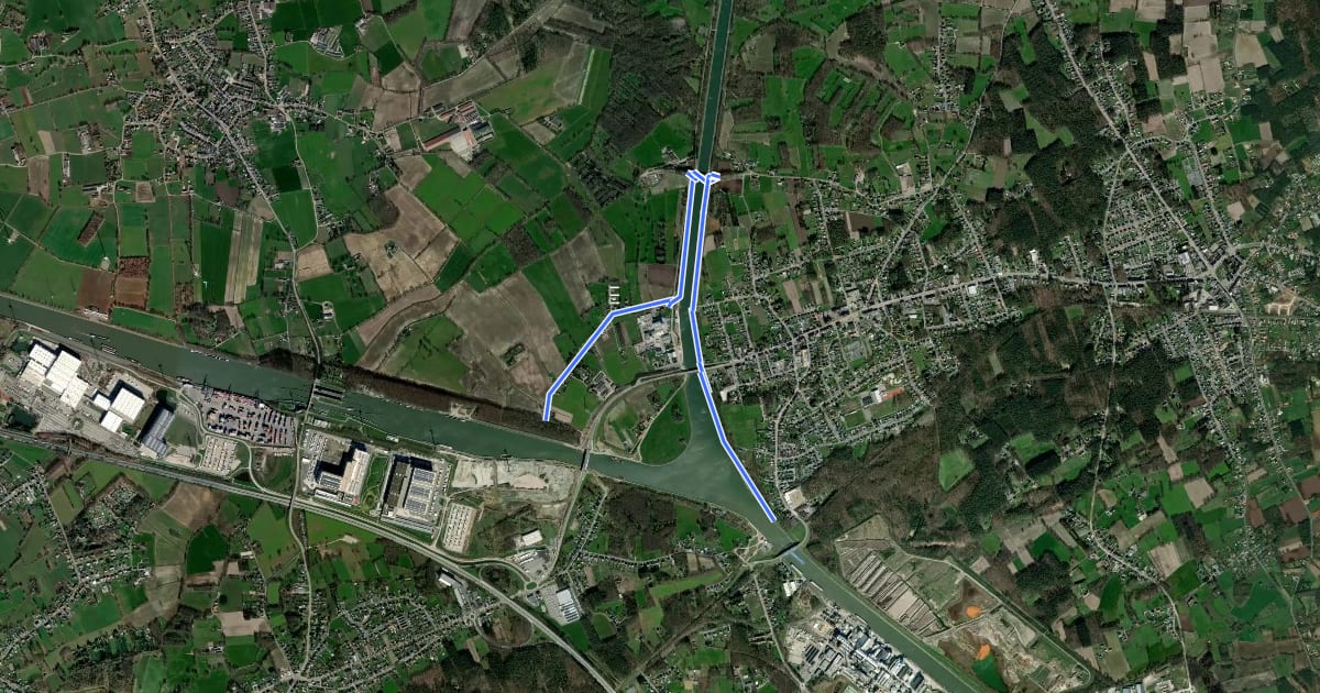 Маршрут F771 Fietssnelweg Ham (noord) на спутниковом снимке