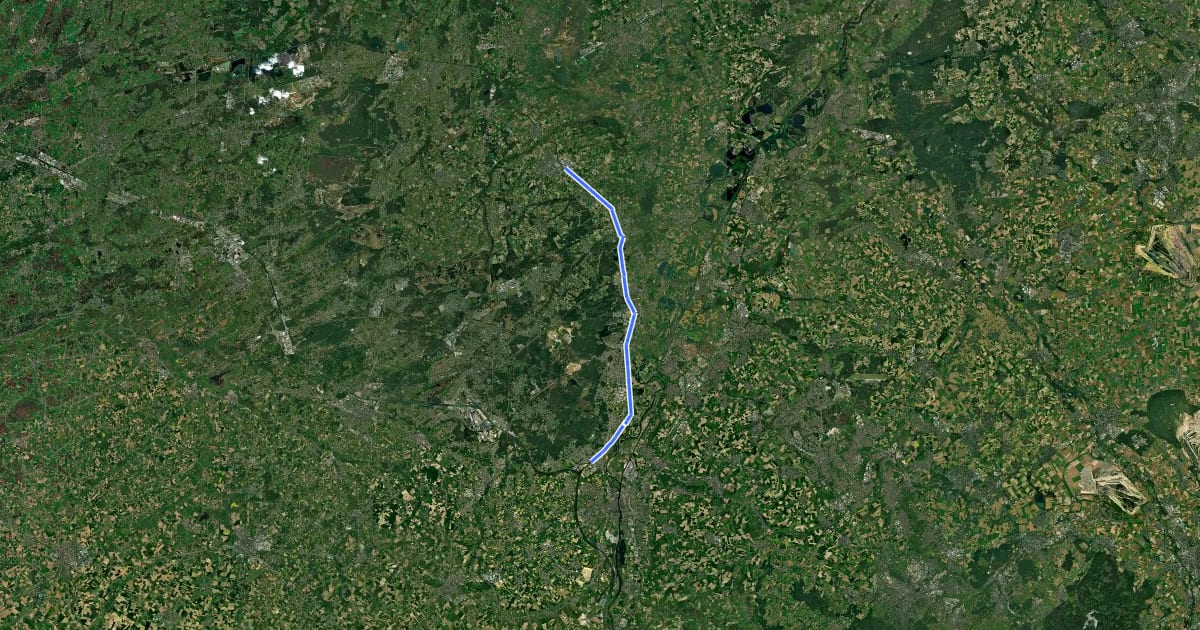 Маршрут F78 Fietssnelweg Lanaken - Tongerlo на спутниковом снимке