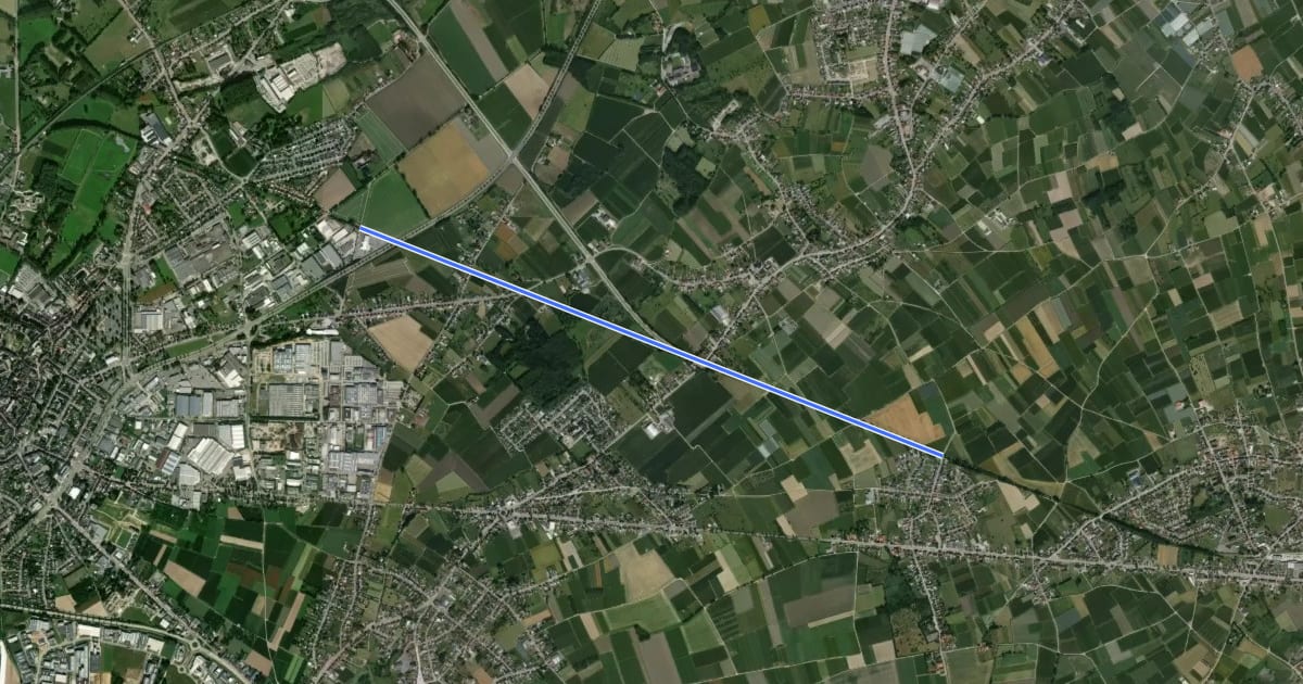Маршрут F79 Fietssnelweg Zepperen (wenslijn) на спутниковом снимке