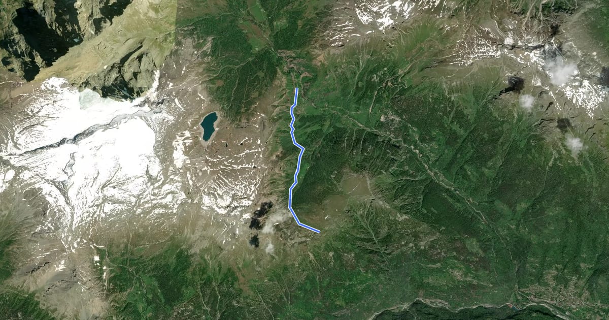 Маршрут F97 - Bivio F10 - Passo delle Possette на спутниковом снимке