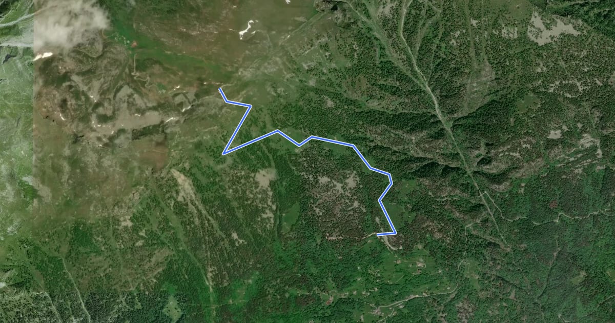 Маршрут F98 - Bugliaga - Passo delle Possette на спутниковом снимке