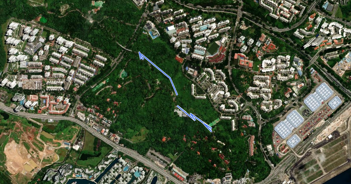 Маршрут Faber Walk на спутниковом снимке