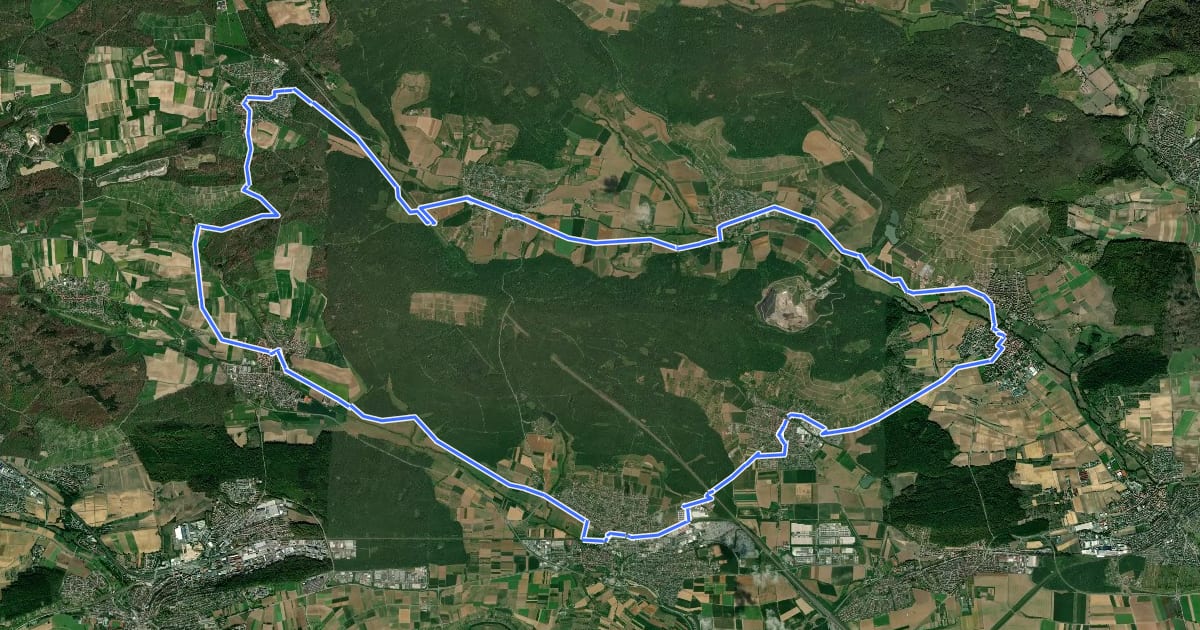 Маршрут Fachwerkdorf-Tour на спутниковом снимке