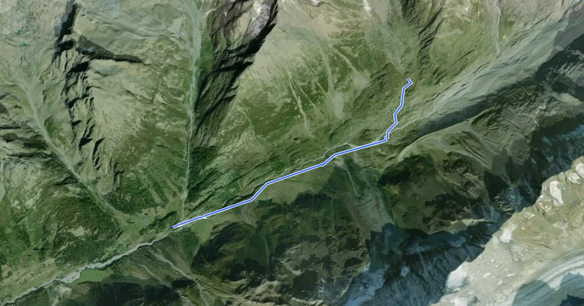 Маршрут Fafleralp Anenhütte на спутниковом снимке