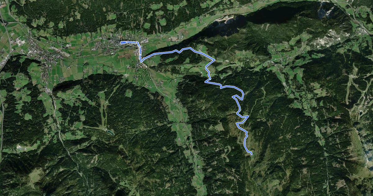 Маршрут Fageralm Tour на спутниковом снимке