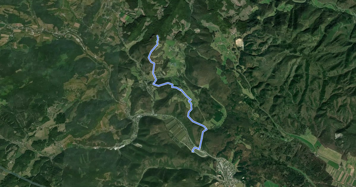 Маршрут Fahrafeld-Gadenweith- Neuhaus - Peilstein на спутниковом снимке