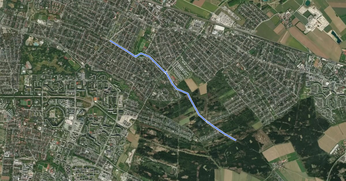 Маршрут Fahrradhauptroute Panoramaweg Isar-Inn (LHM) на спутниковом снимке