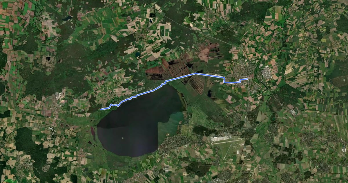 Маршрут Fahrradregion Hannover - Regionsring (Verbindung Bahnhof Neustadt - Mardorf). на спутниковом снимке