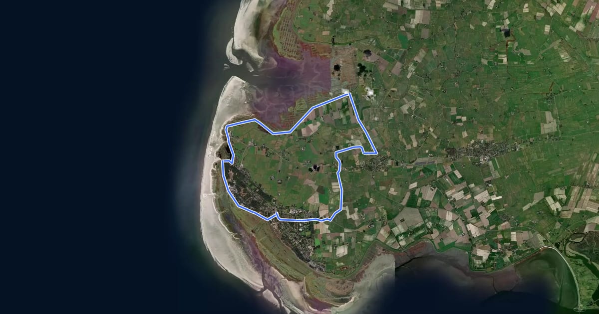 Маршрут Fahrradtour 6 – Naturerlebnis на спутниковом снимке