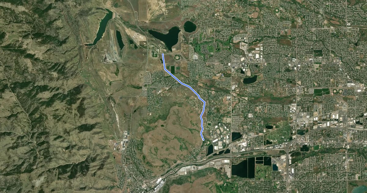 Маршрут Fairmont Canal Trail на спутниковом снимке