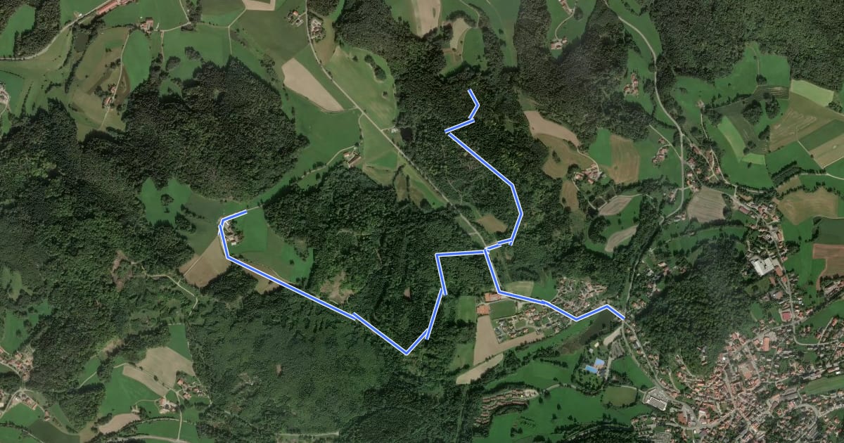 Маршрут Falkensteiner Kräuterweg на спутниковом снимке