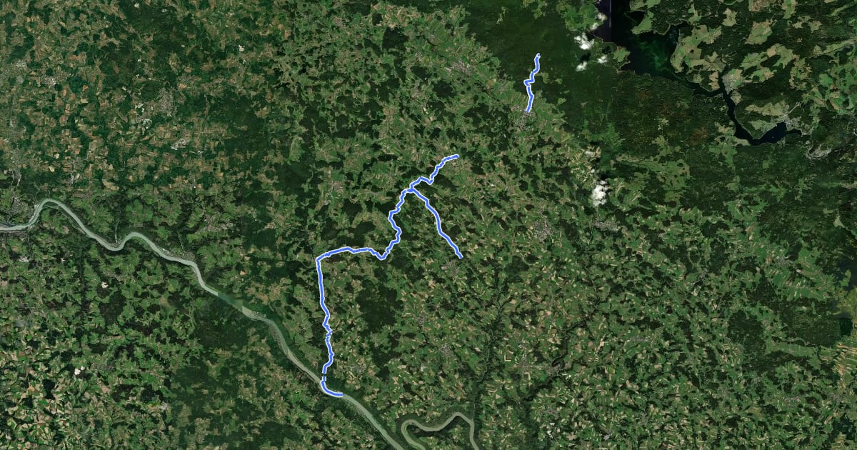 Маршрут Falkensteinerweg на спутниковом снимке