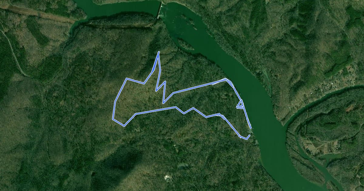 Маршрут Fall Mountain Trail на спутниковом снимке