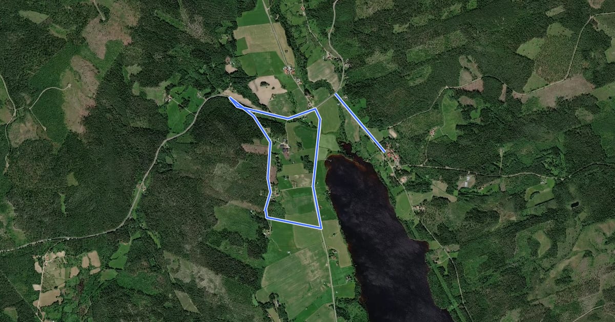 Маршрут Fallbacksrundan 5.5km на спутниковом снимке