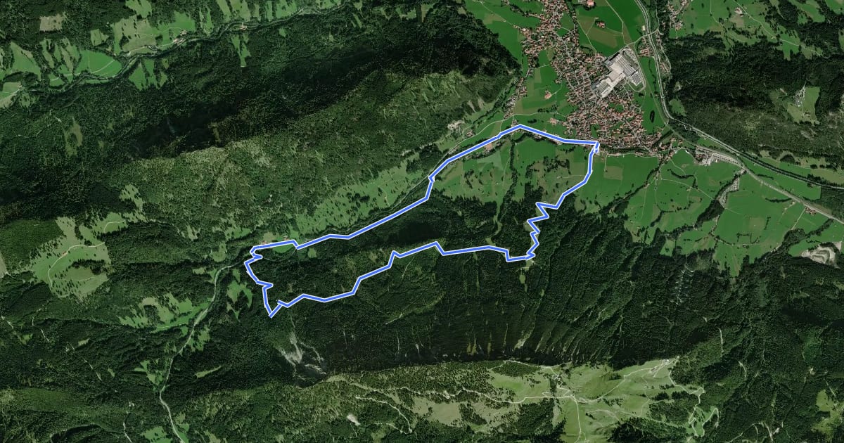 Маршрут Fallmühle-Schwarzwandweg на спутниковом снимке
