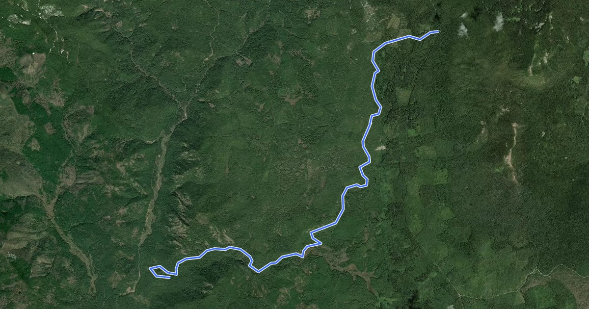 Маршрут Falls Creek Trail #152 на спутниковом снимке