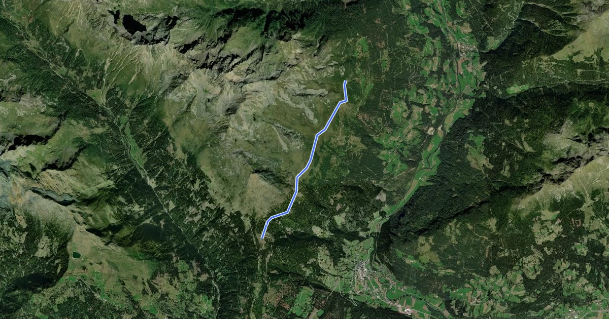 Маршрут Familienwanderweg Winklerner Alm на спутниковом снимке
