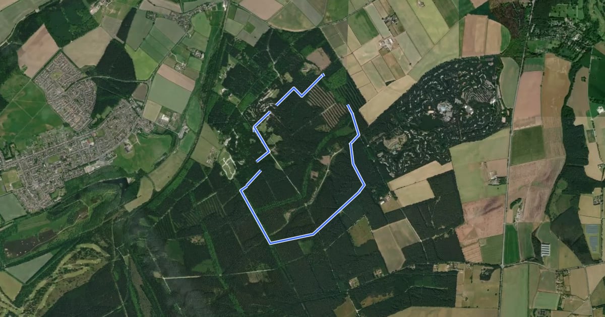 Маршрут Family Cycle Route на спутниковом снимке