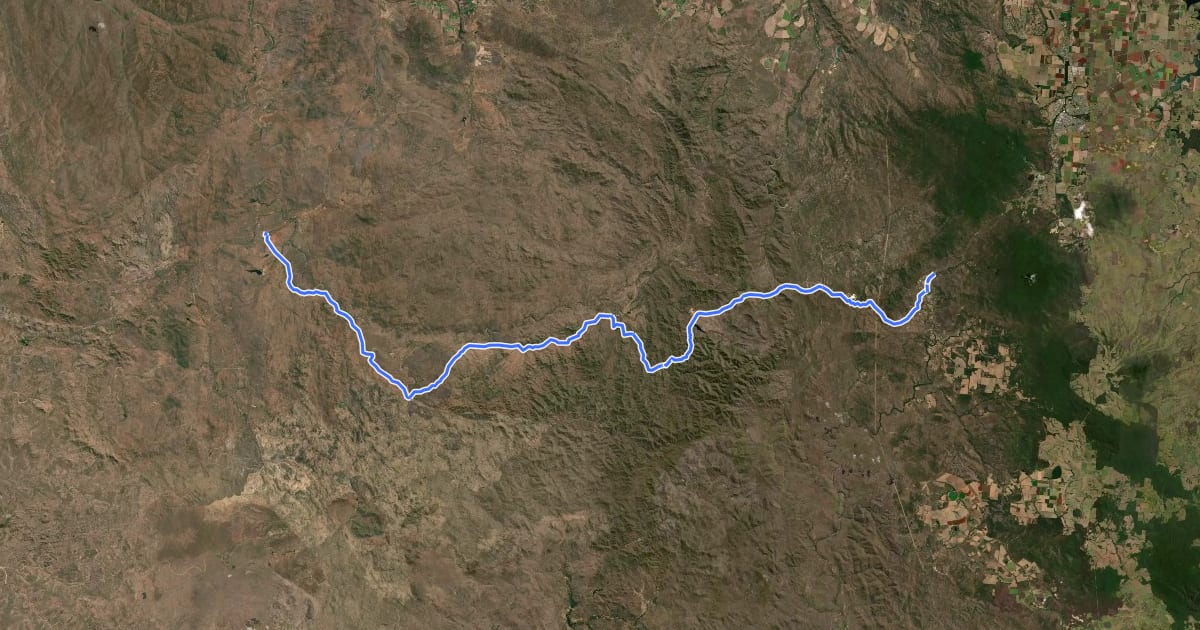 Маршрут Far North Queensland Pioneer Bike Trail - Day 2 на спутниковом снимке