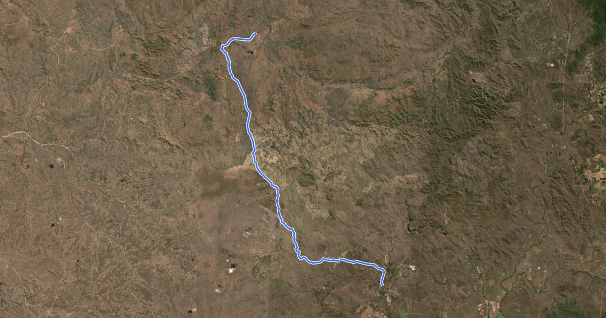 Маршрут Far North Queensland Pioneer Bike Trail - Day 3 на спутниковом снимке