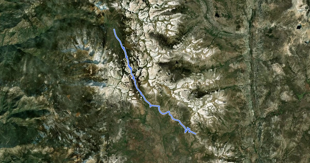 Маршрут Farewell Gap Trail на спутниковом снимке