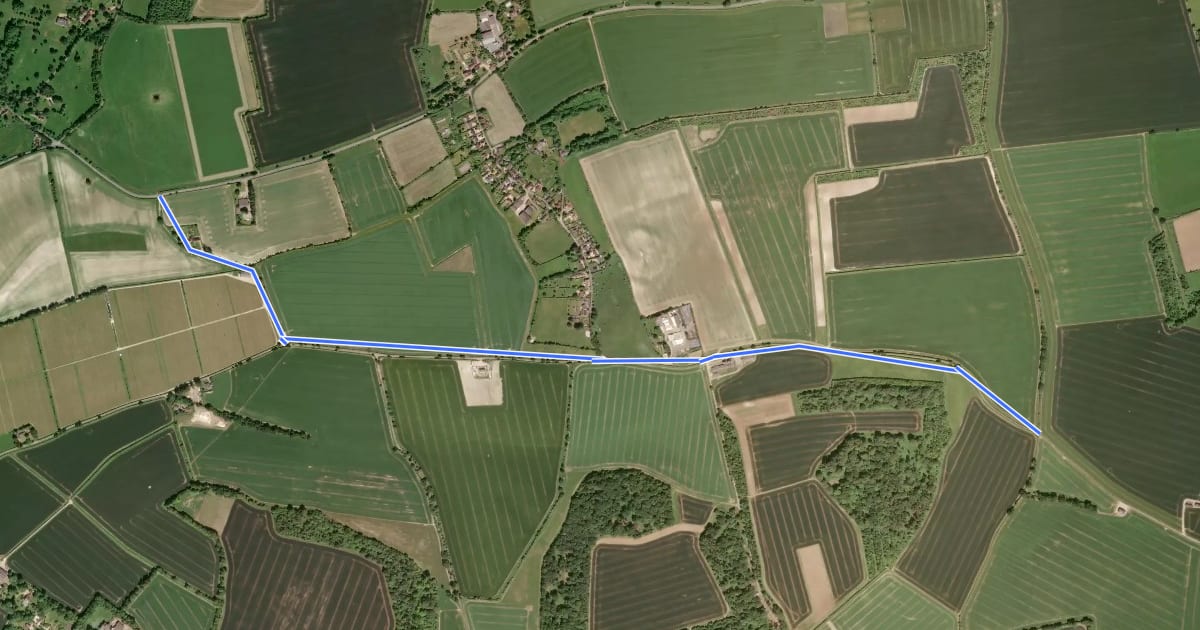 Маршрут Farley Mount Off Road Cycle Trail (Shortcut) на спутниковом снимке