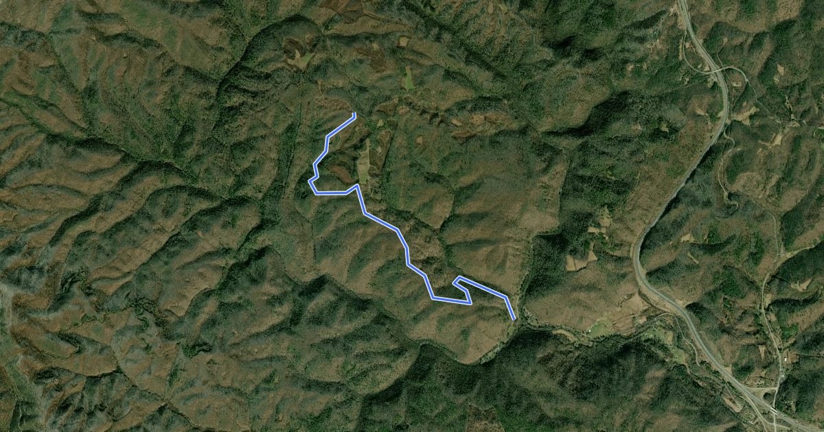 Маршрут Farley Ridge Road and Trail на спутниковом снимке