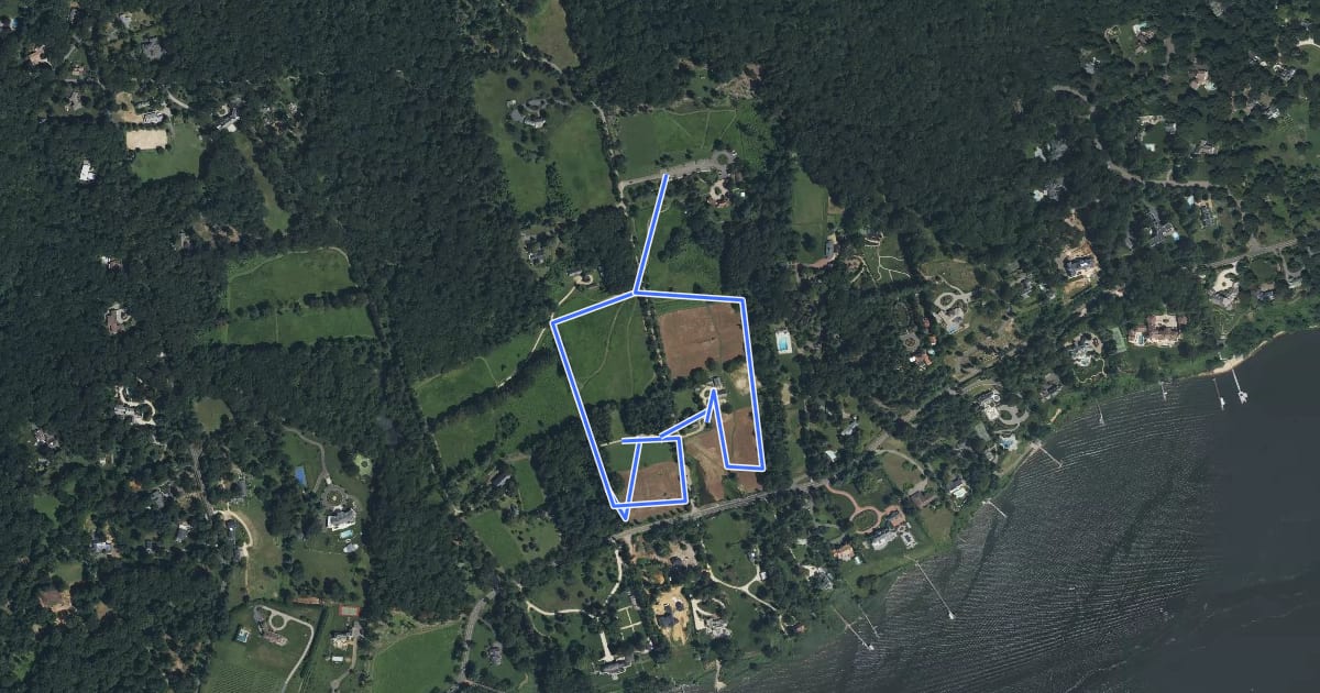 Маршрут Farm Path на спутниковом снимке