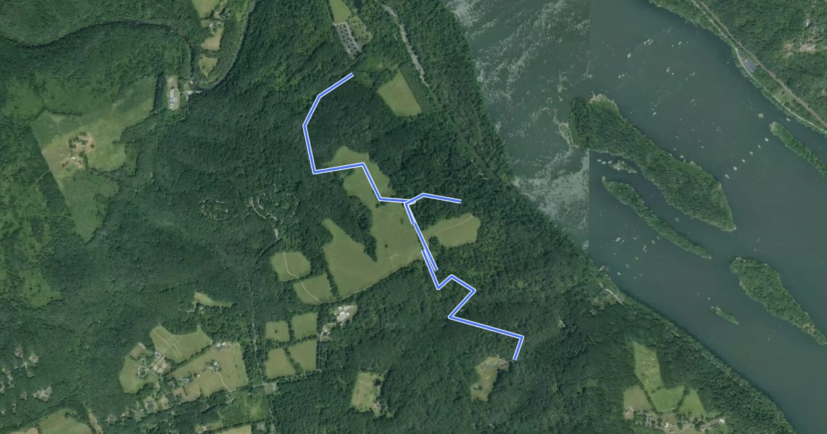 Маршрут Farm Road Trail (blue) на спутниковом снимке