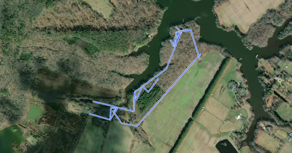 Маршрут Farm to Bay Loop Trail на спутниковом снимке