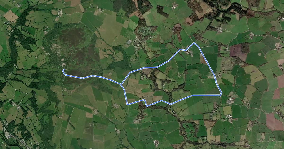 Маршрут Farmland, Big Skies and Birds of Prey Walk, Brimham Rocks на спутниковом снимке