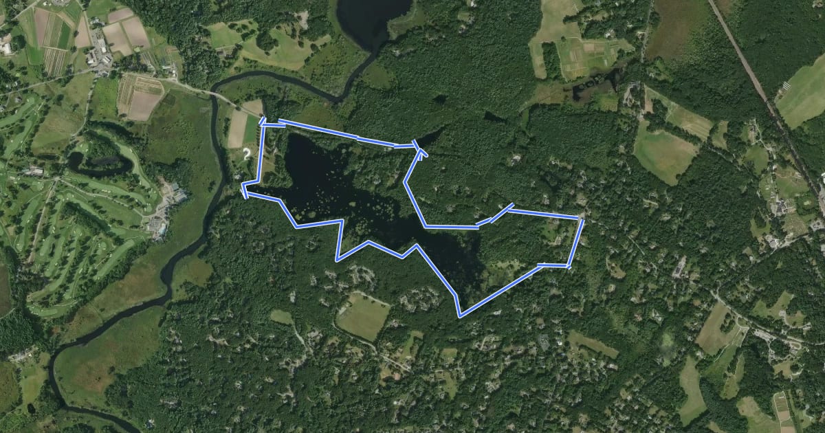 Маршрут Farrar Pond Loop на спутниковом снимке