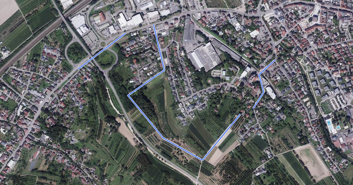 Маршрут Fautenbach Rathaus - Achern Krankenhaus на спутниковом снимке