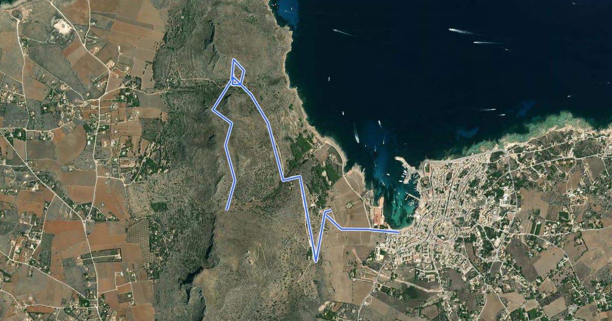 Маршрут Favignana Monte Grosso на спутниковом снимке