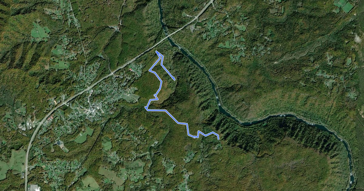 Маршрут Fayetteville Trail на спутниковом снимке
