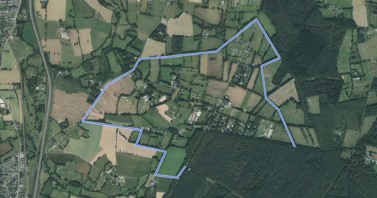 Маршрут FD-Rennes équestre- Ext ouest на спутниковом снимке