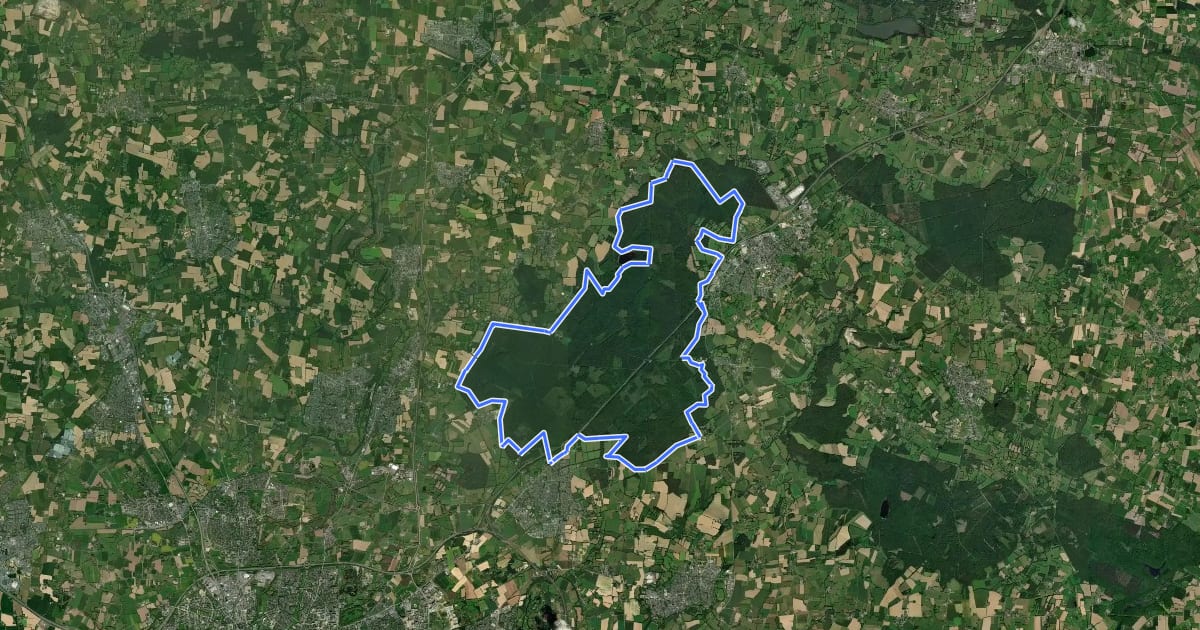 Маршрут FD-Rennes équestre- Périmétrale на спутниковом снимке