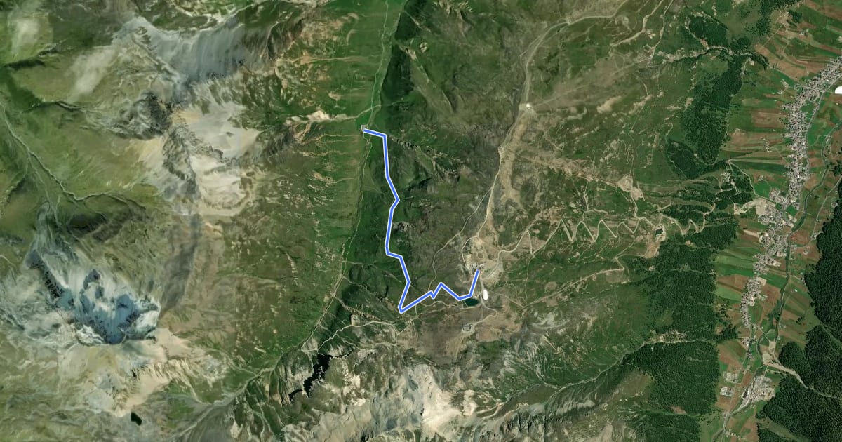 Маршрут Federia bike trail на спутниковом снимке