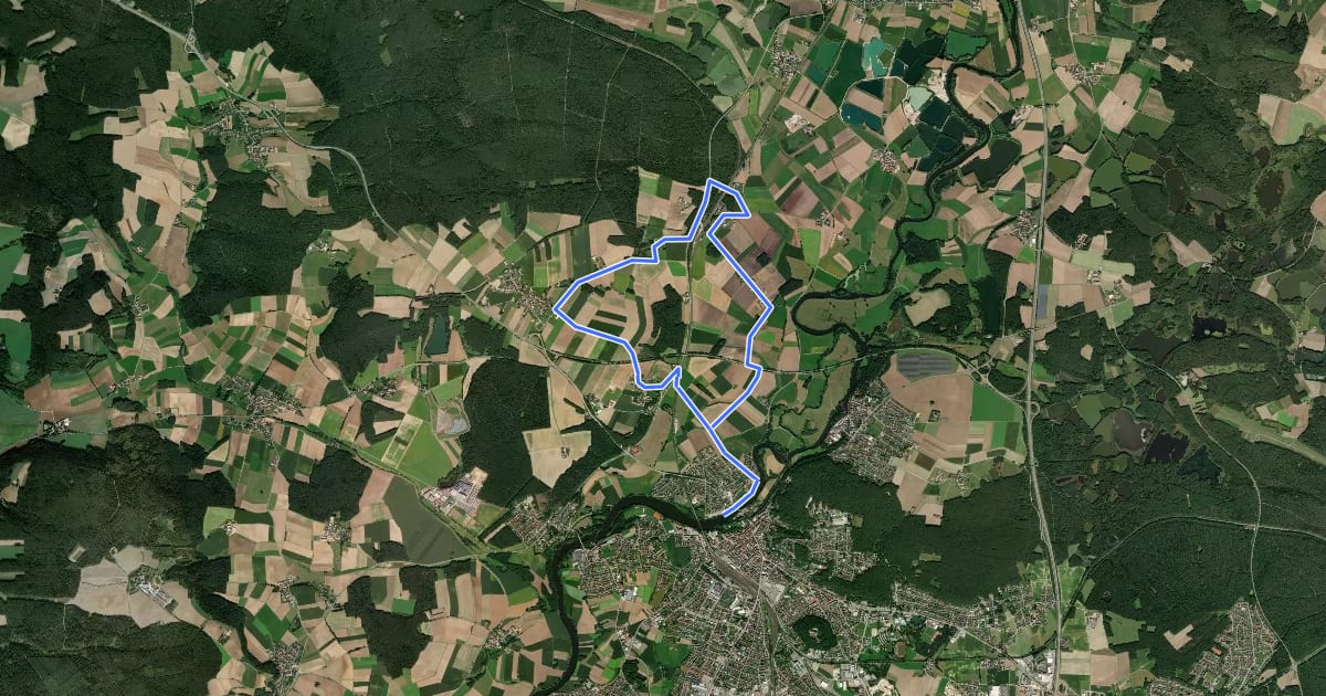 Маршрут Feierabendtour на спутниковом снимке