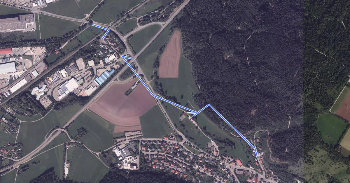 Маршрут Feiste Wiesen - Scheibenweg на спутниковом снимке