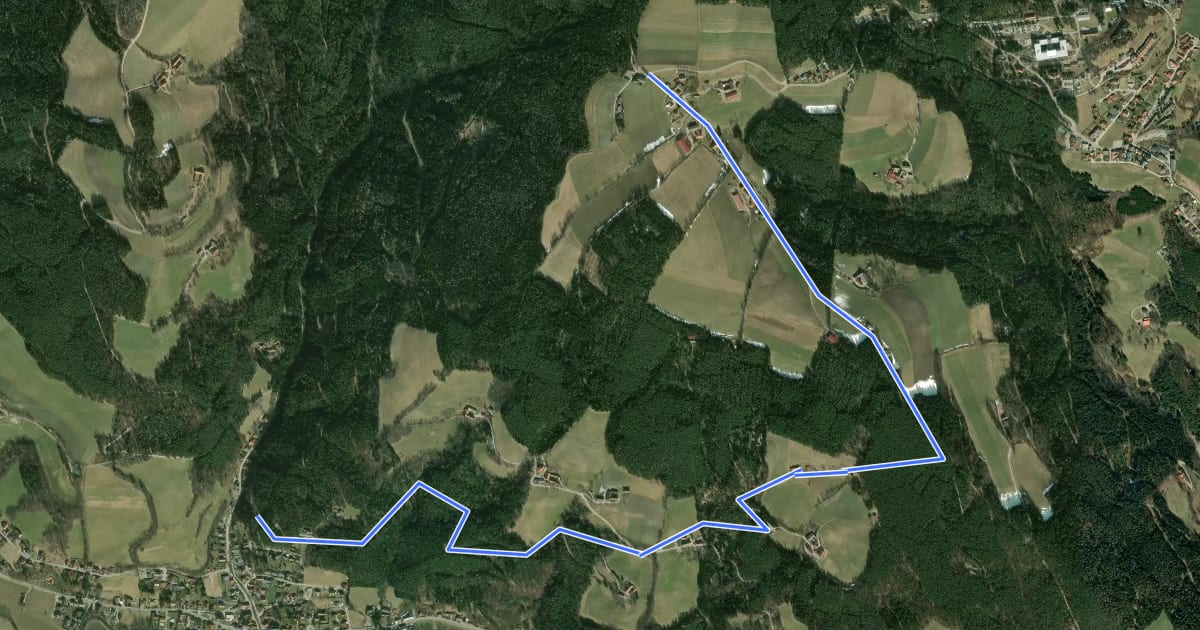 Маршрут Feistritz am Wechsel - Hollabrunn über Steinbichel на спутниковом снимке