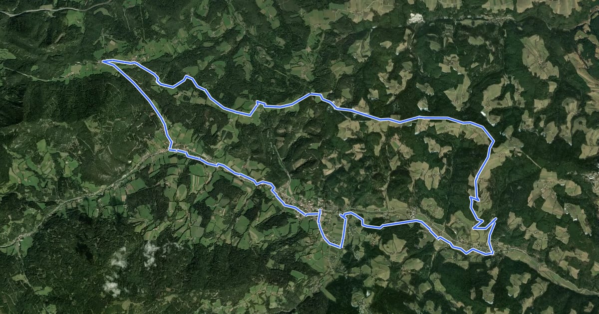 Маршрут Feistritztal-Route (e-Bike) на спутниковом снимке