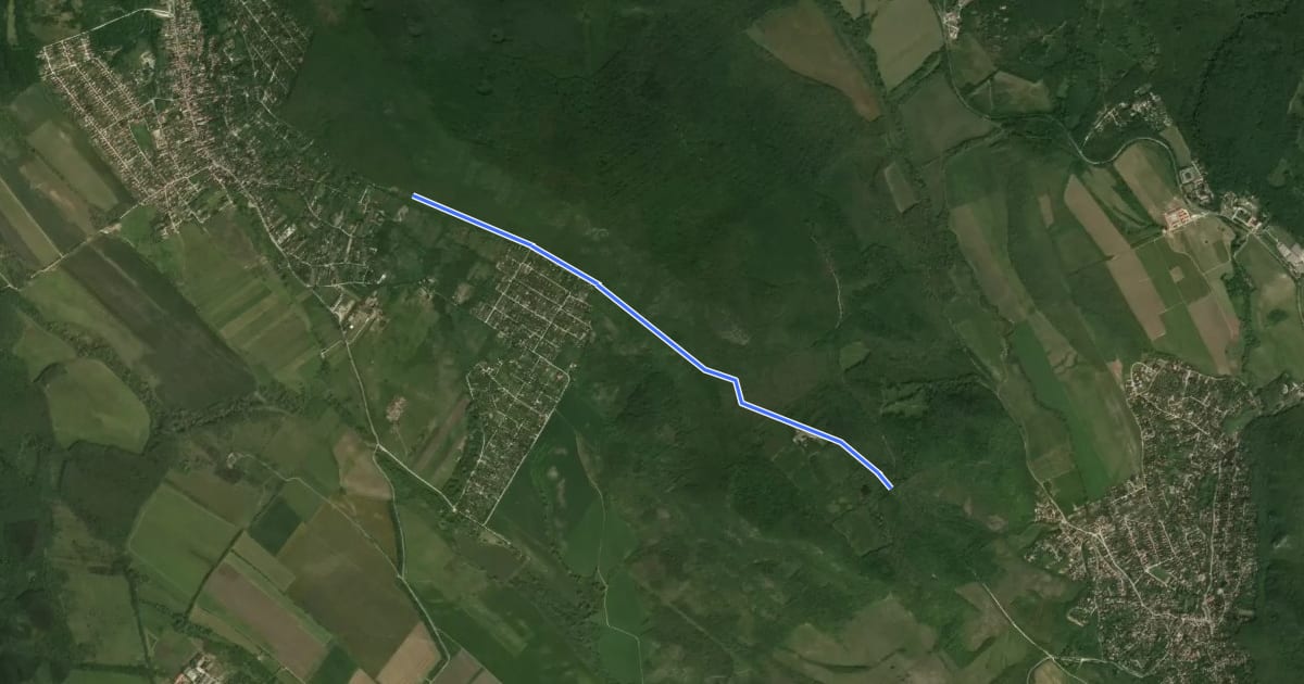 Маршрут fekete lovasút (Ziribár dűlő - Pilisszántó ) на спутниковом снимке