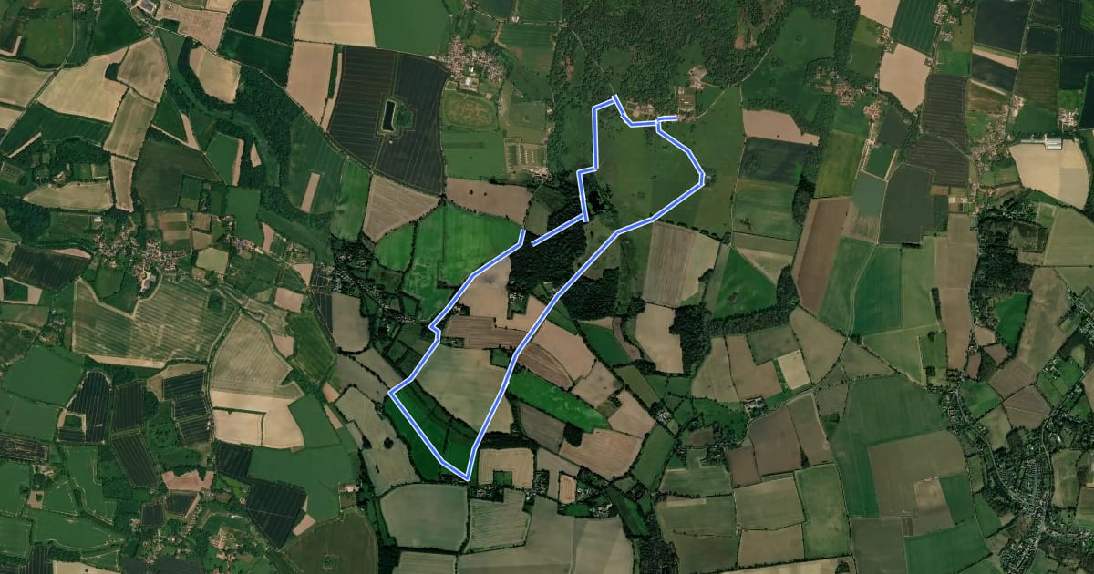 Маршрут Felbrigg Park Circular на спутниковом снимке