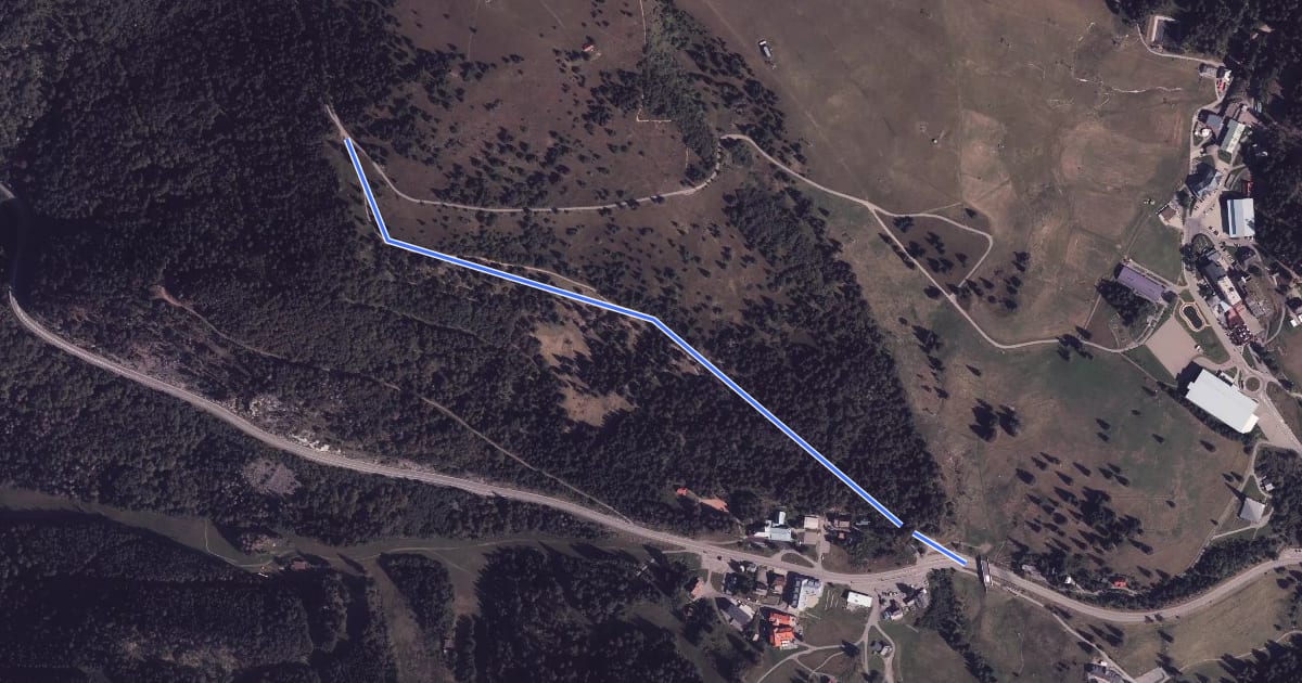 Маршрут Feldbergpass - Wiesentalblick на спутниковом снимке