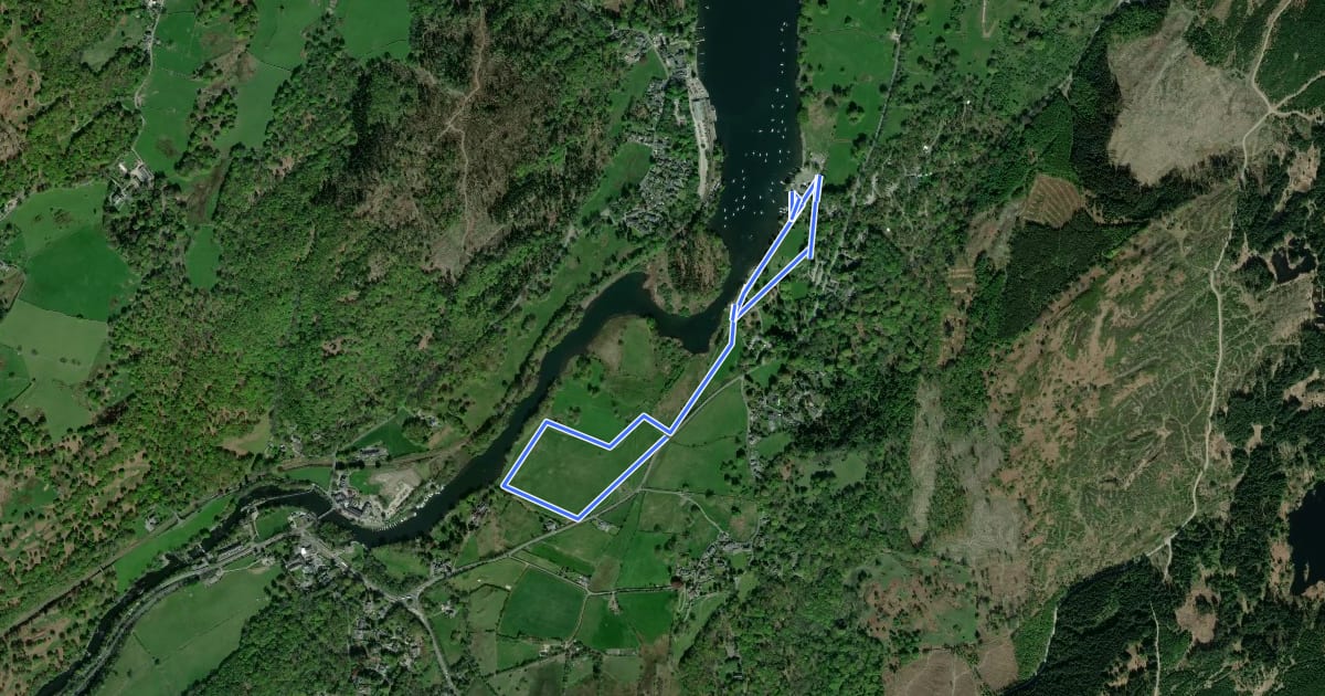 Маршрут Fell Foot circular heritage trail, Fell Foot на спутниковом снимке