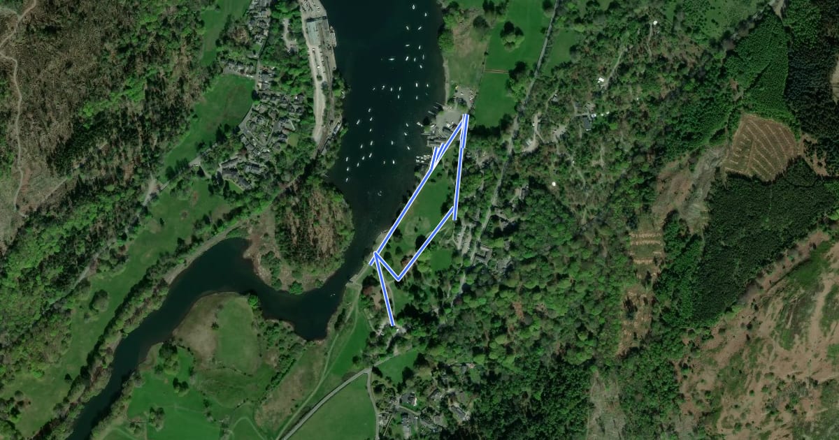 Маршрут Fell Foot Park Short Loop, Fell Foot на спутниковом снимке